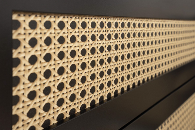 Aufkleber mit Rattanmuster